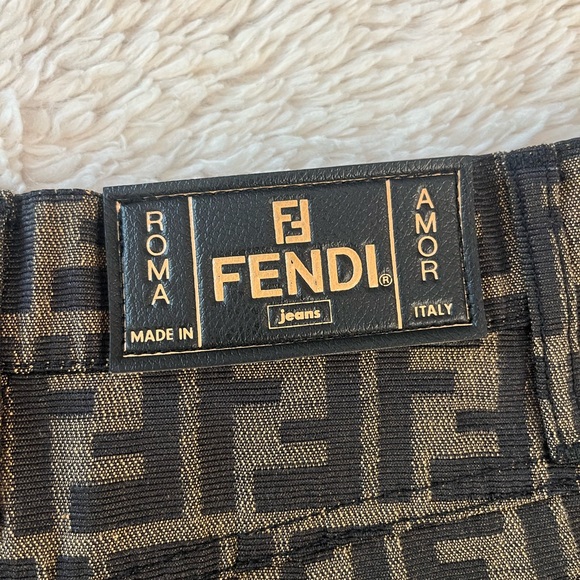 Fendi Brown and Black Mini Skirt - Picture 5 of 7